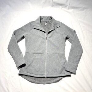 SKECHERS Woman's Fleece Jacket Small Gray Full Zip Stretch